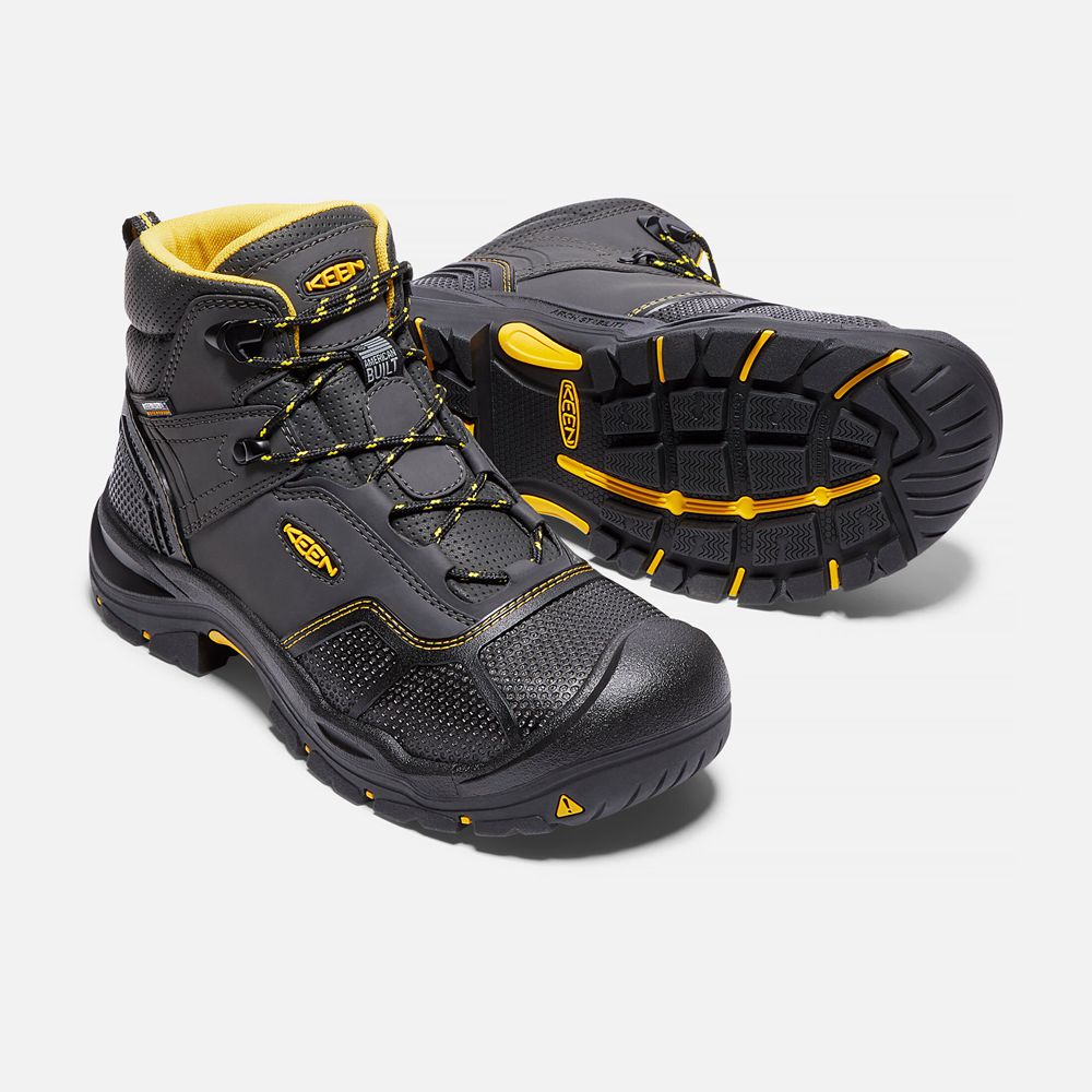 Keen Laarzen Heren Zwart - Logandale Waterproof (Steel Toe) - 36918-SNHF